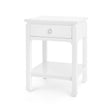 Villa & House White Pearl Harlow 1-Drawer Side Table