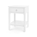 Villa & House White Pearl Harlow 1-Drawer Side Table