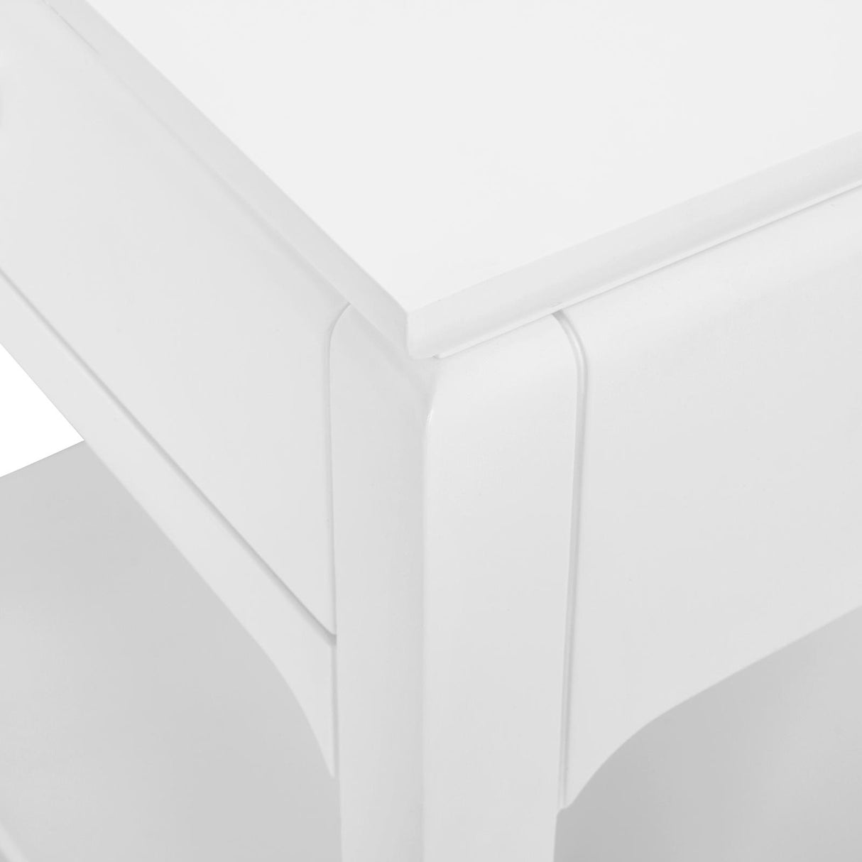 Villa & House White Pearl Harlow 1-Drawer Side Table
