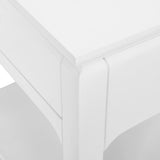 Villa & House White Pearl Harlow 1-Drawer Side Table