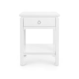 Villa & House White Pearl Harlow 1-Drawer Side Table