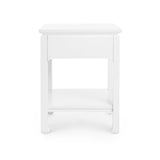 Villa & House White Pearl Harlow 1-Drawer Side Table