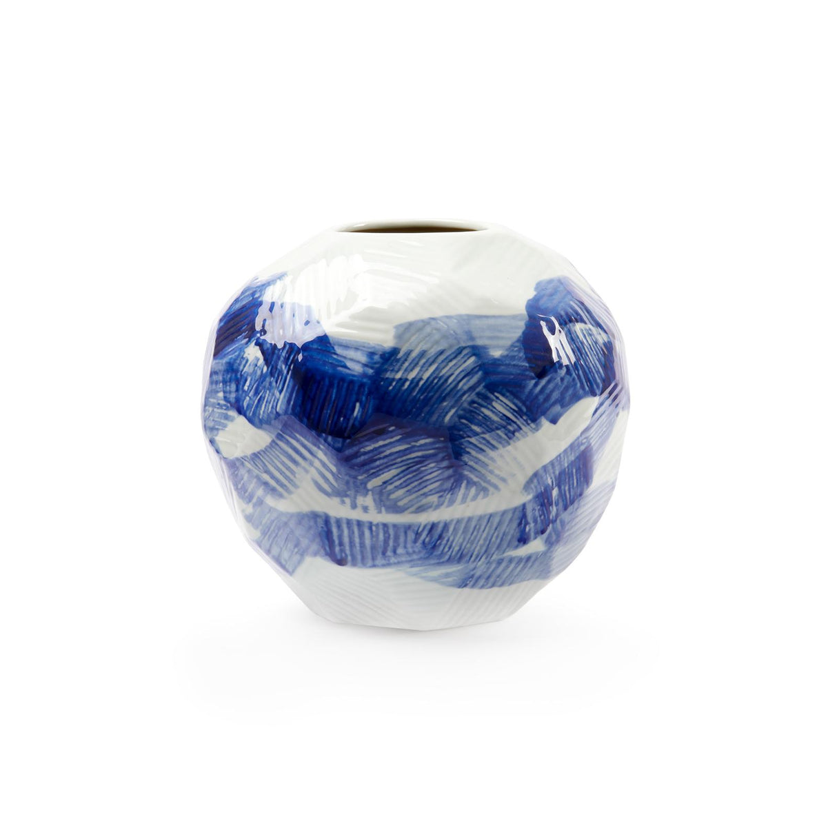 Villa & House Blue and White Hatch Vase