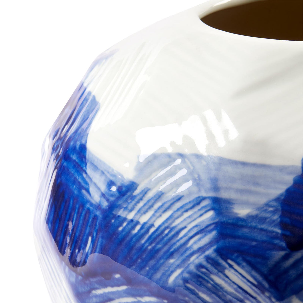 Villa & House Blue and White Hatch Vase