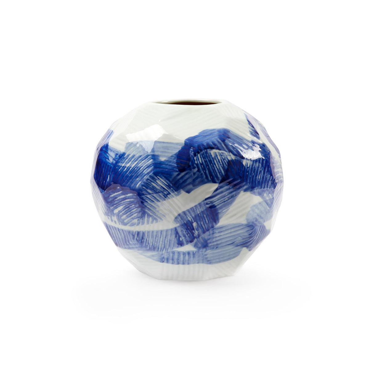 Villa & House Blue and White Hatch Vase