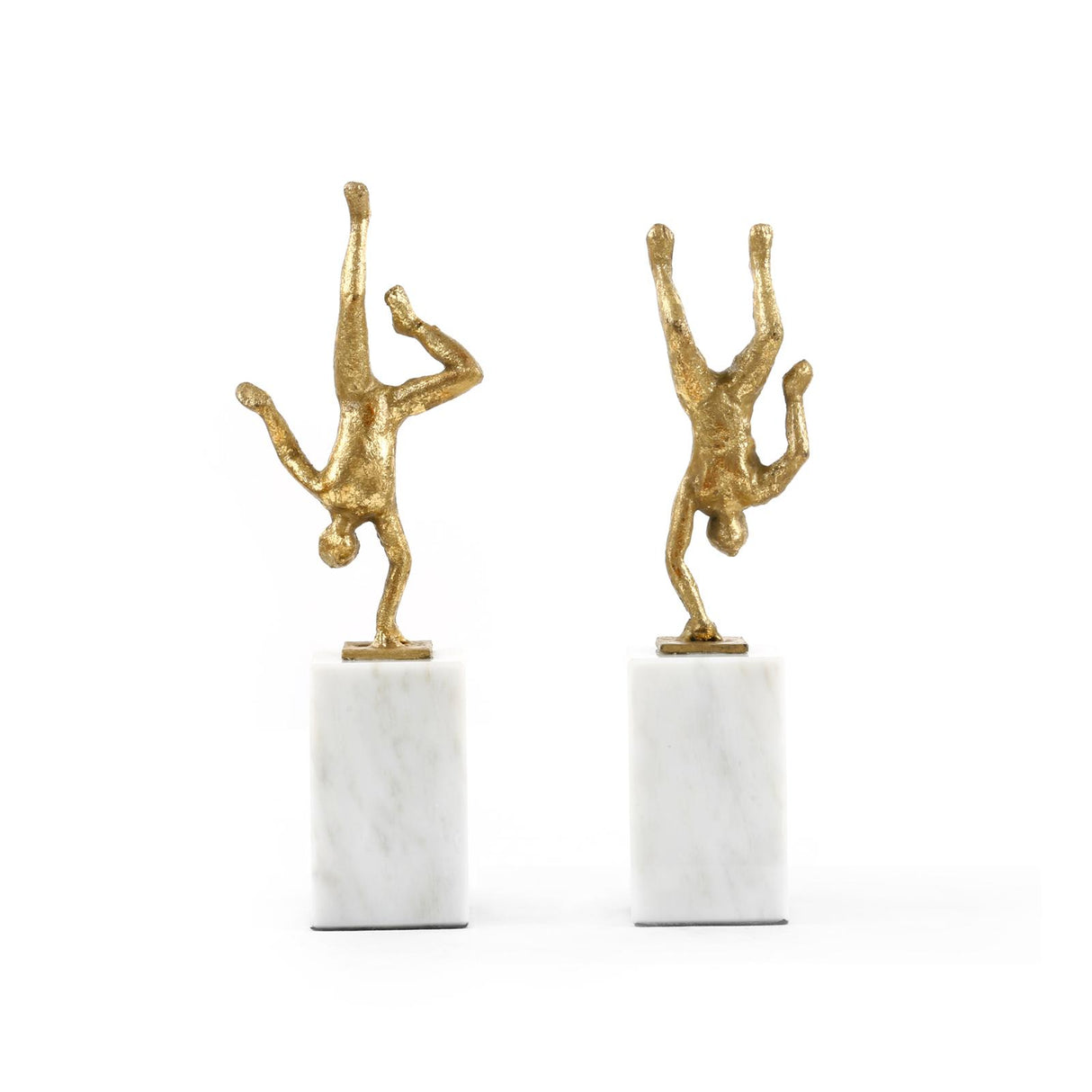 Villa & House Gold Leaf Handstand Statue (Pair)