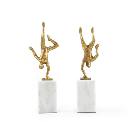 Villa & House Gold Leaf Handstand Statue (Pair)