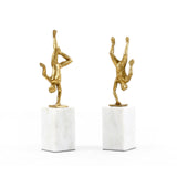 Villa & House Gold Leaf Handstand Statue (Pair)