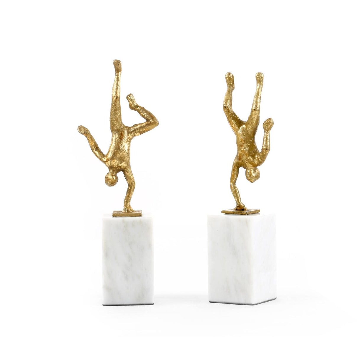 Villa & House Gold Leaf Handstand Statue (Pair)