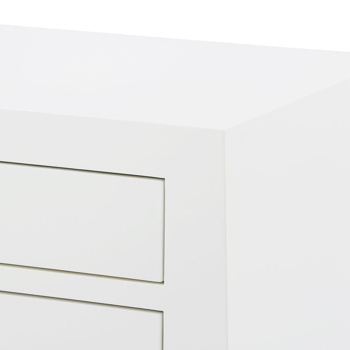 Villa & House Chiffon White Jacqui 3-Drawer Side Table