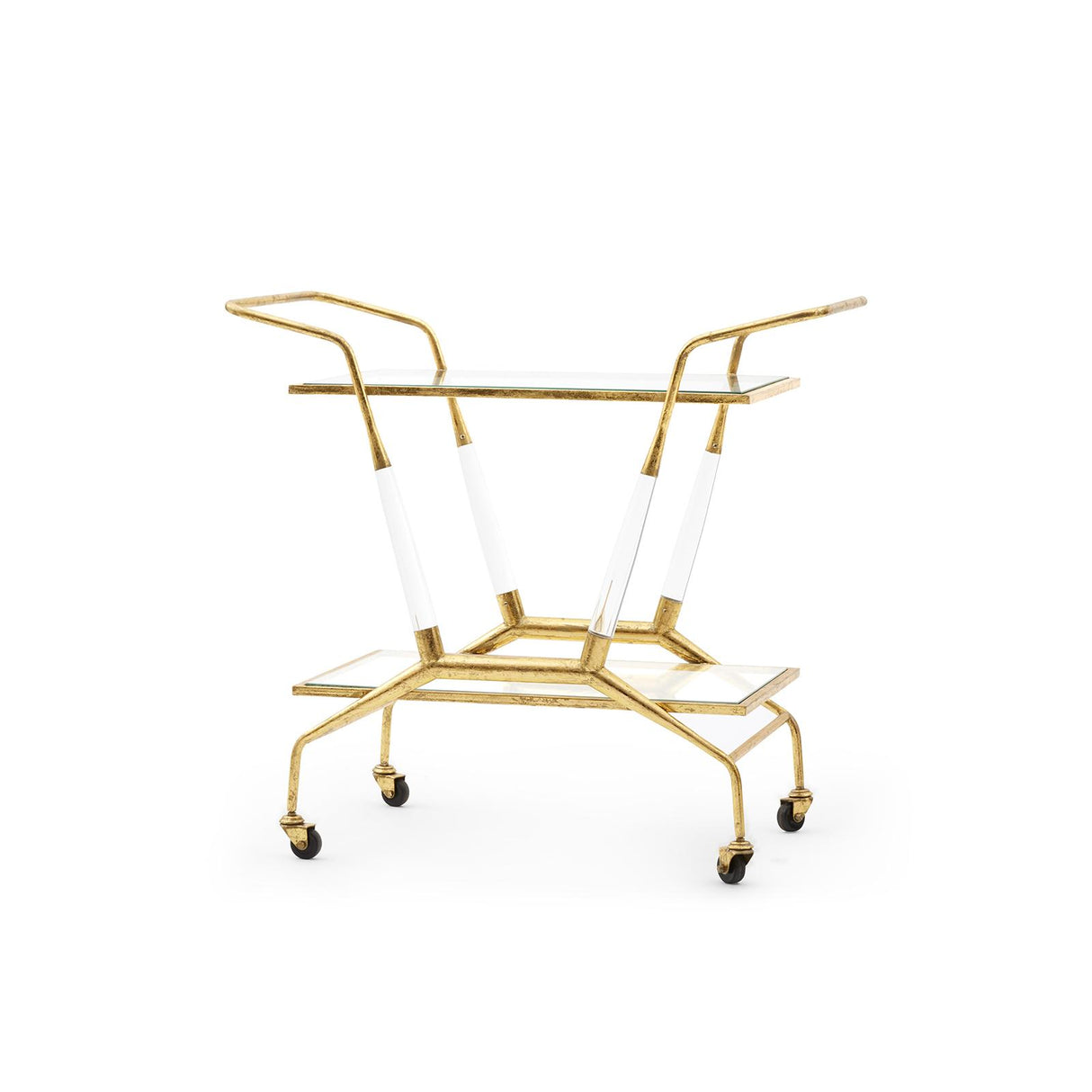 Villa & House Gold Leaf Jepson Bar Cart