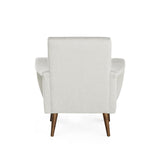 Villa & House Kingston Warm White Leonard Club Chair,Kingston Warm White,Fruitwood Finish