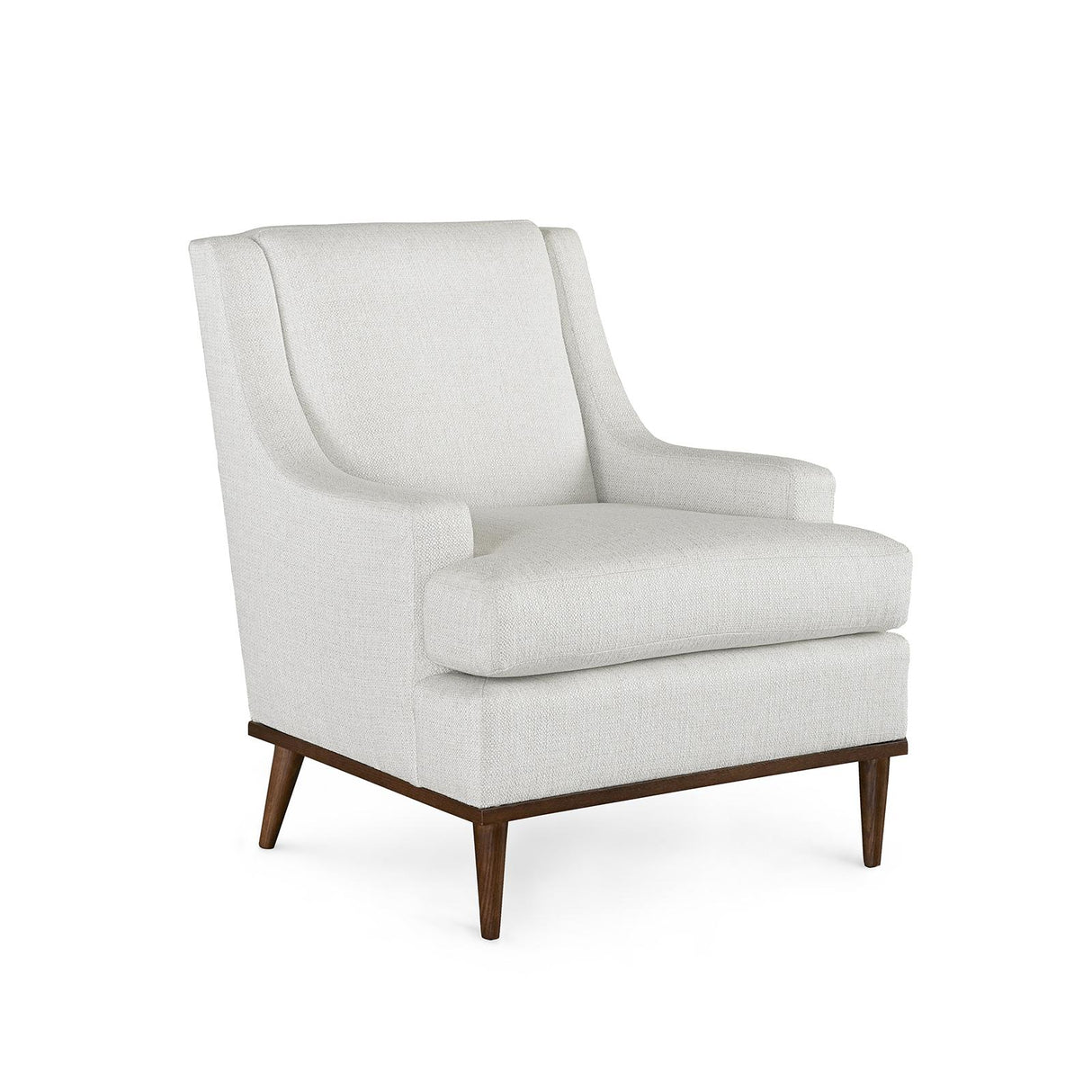 Villa & House Kingston Warm White Lang Club Chair,Kingston Warm White,Fruitwood Finish
