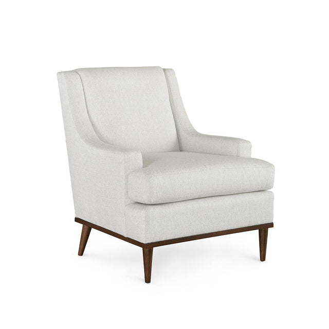 Villa & House Kingston Warm White Lang Club Chair,Kingston Warm White,Almond Finish