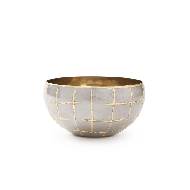 Villa & House Silver and Brass Loom Medium Bowl