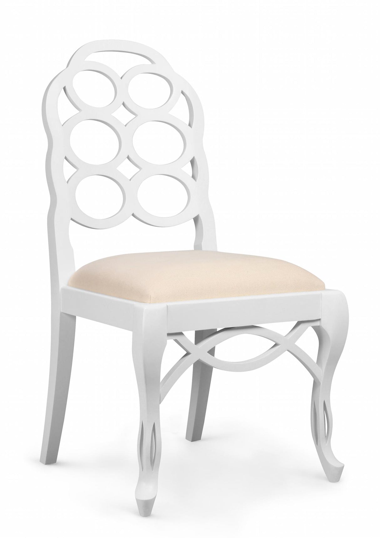 Villa & House Eggshell White Loop Side Chair