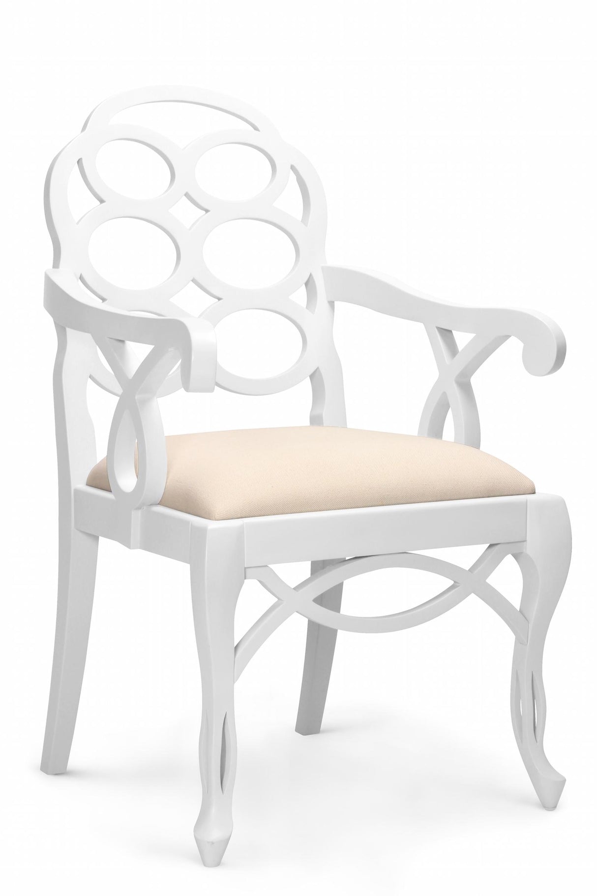 Villa & House Eggshell White Loop Armchair