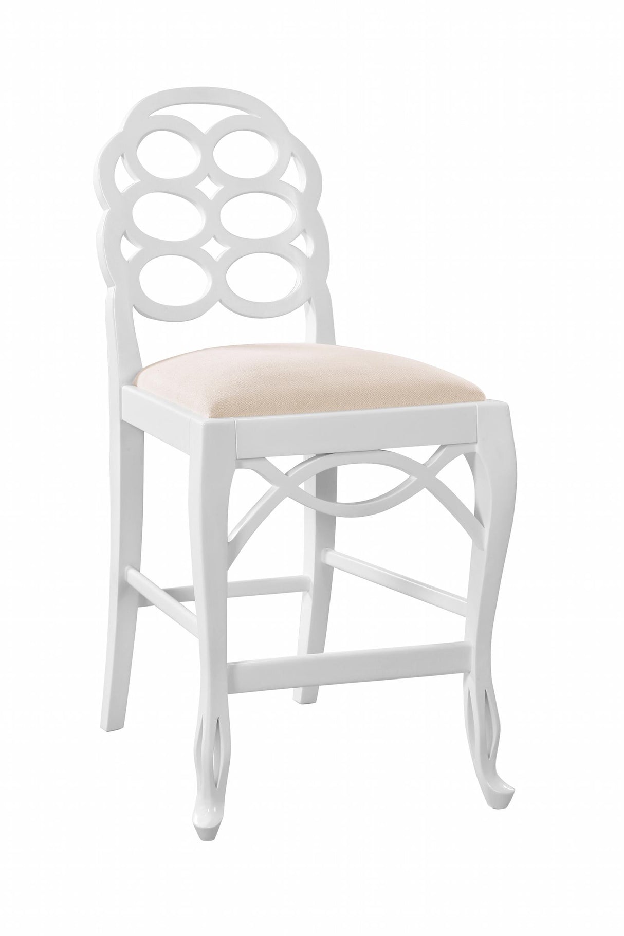 Villa & House Eggshell White Loop Counter Stool