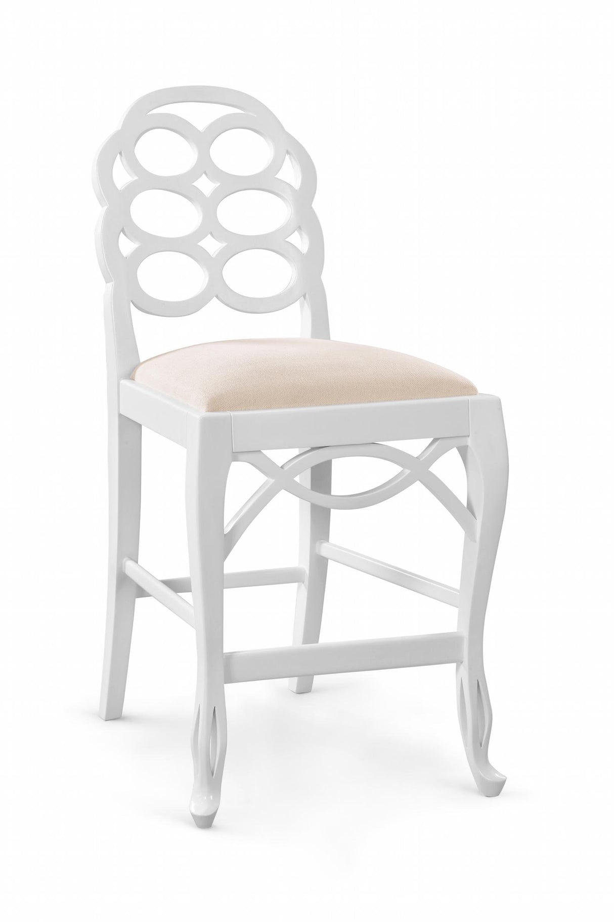 Villa & House Eggshell White Loop Counter Stool