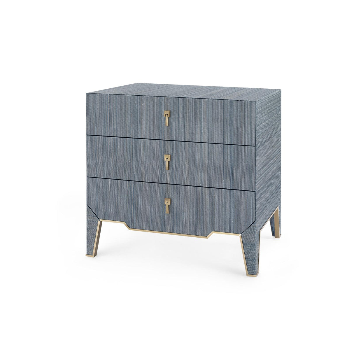 Villa & House Colonial Blue Shimmer Madeline 3-Drawer Side Table