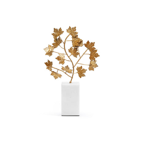 Villa & House Gold Leaf Maple Branch Statue