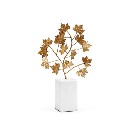 Villa & House Gold Leaf Maple Branch Statue