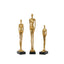 Villa & House Gold Leaf Miles Statues - Set of 3 Statues