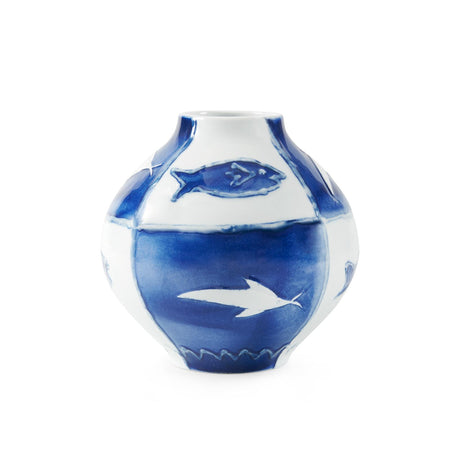 Villa & House Blue and White Malaga Vase