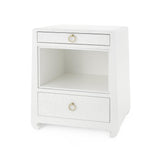 Villa & House Chiffon White Ming 2-Drawer Side Table