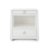 Villa & House Chiffon White Ming 2-Drawer Side Table