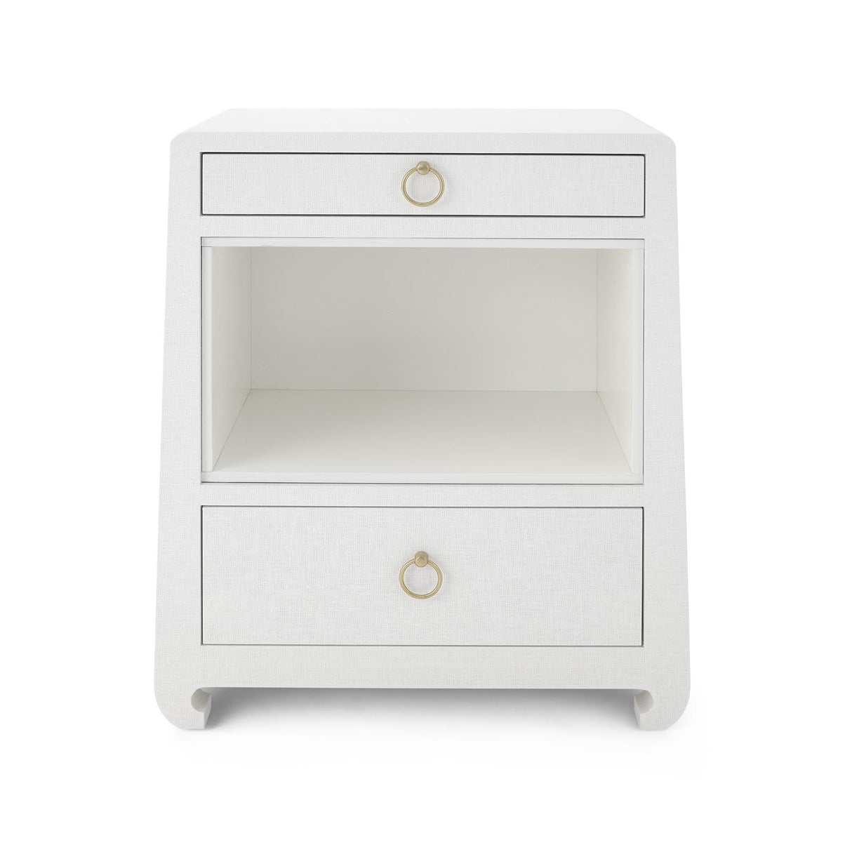 Villa & House Chiffon White Ming 2-Drawer Side Table