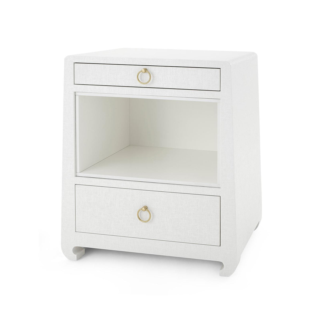 Villa & House Chiffon White Ming 2-Drawer Side Table