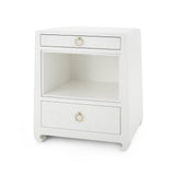 Villa & House Chiffon White Ming 2-Drawer Side Table