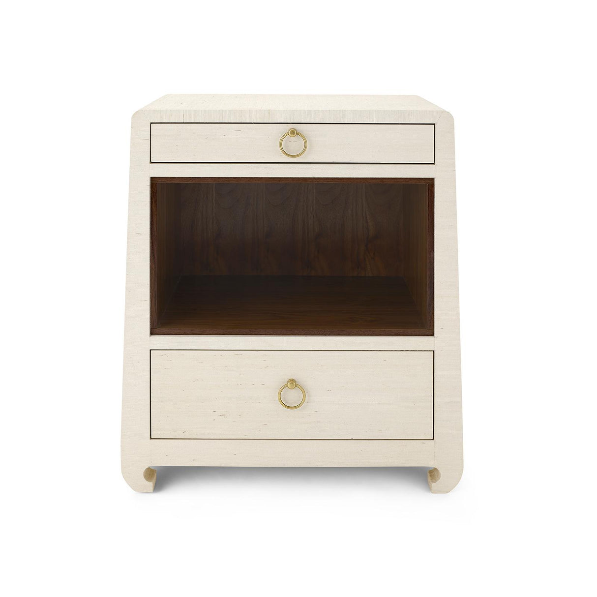 Villa & House Canvas Cream Ming 2-Drawer Side Table