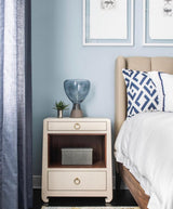 Villa & House Canvas Cream Ming 2-Drawer Side Table