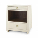 Villa & House Canvas Cream Ming 2-Drawer Side Table
