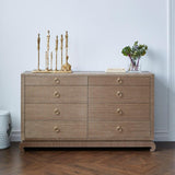Villa & House Flax Brown Ming Extra Large 8-Drawer