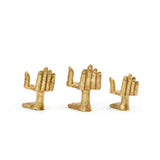 Villa & House Gold Leaf Mano Set of 3 Statues