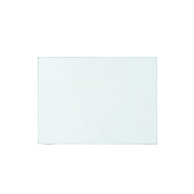 Villa & House Clear Morgan Grasscloth 1-Drawer Side Table Glass Top