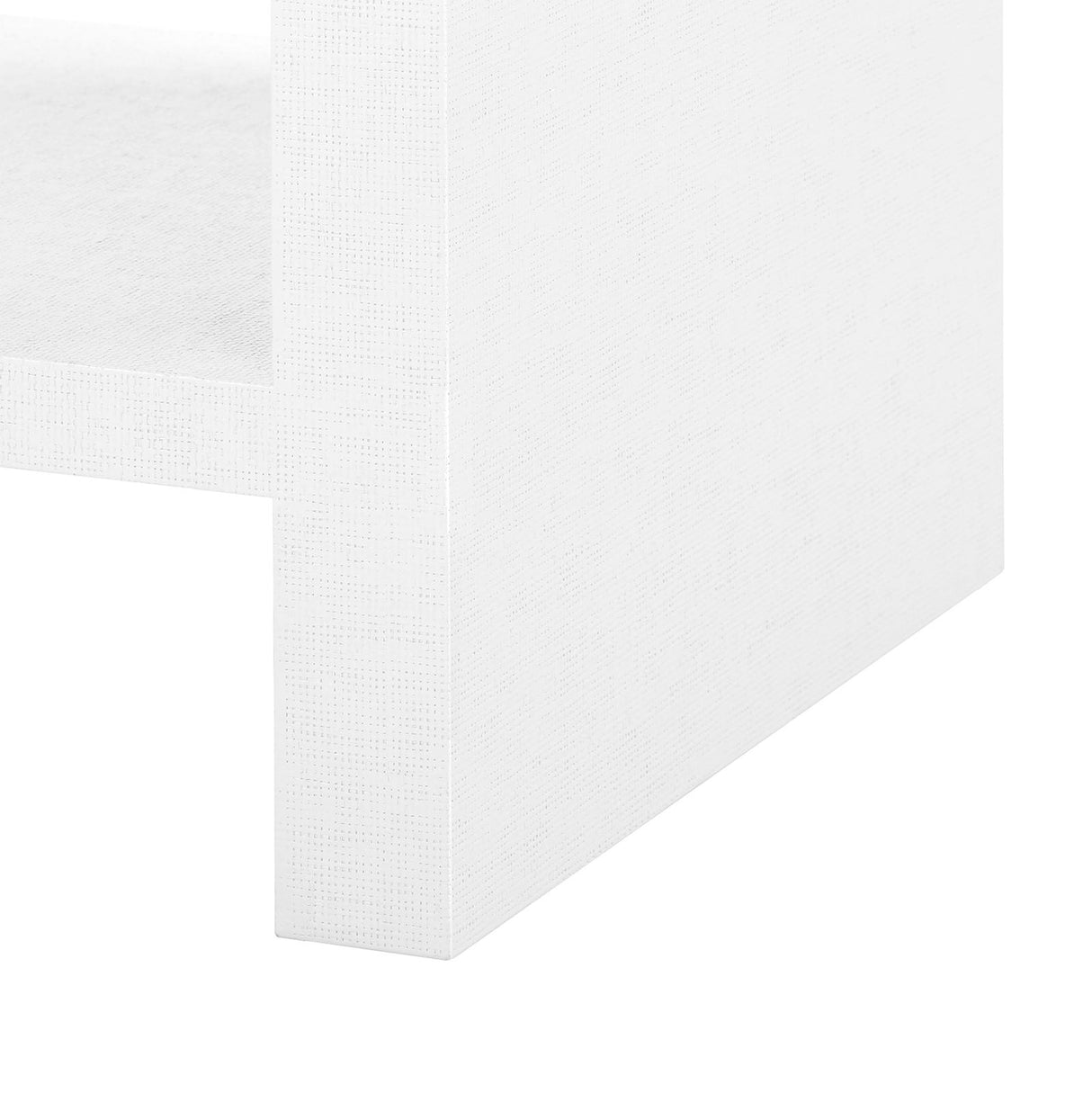 Villa & House Chiffon White Morgan Grasscloth 1-Drawer Side Table