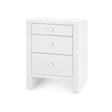 Villa & House Chiffon White Morgan 3-Drawer Side Table