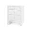 Villa & House Chiffon White Morgan 3-Drawer Side Table