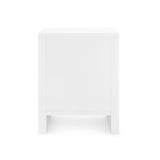 Villa & House Chiffon White Morgan 3-Drawer Side Table