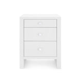 Villa & House Chiffon White Morgan 3-Drawer Side Table