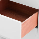 Villa & House Chiffon White Morgan 3-Drawer Side Table