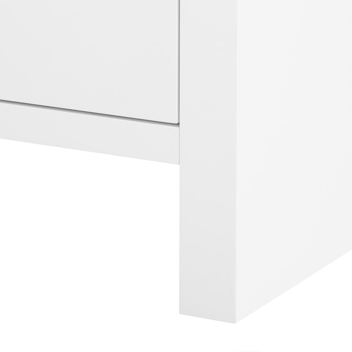 Villa & House Chiffon White Morgan 3-Drawer Side Table