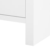Villa & House Chiffon White Morgan 3-Drawer Side Table