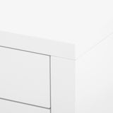 Villa & House Chiffon White Morgan 3-Drawer Side Table