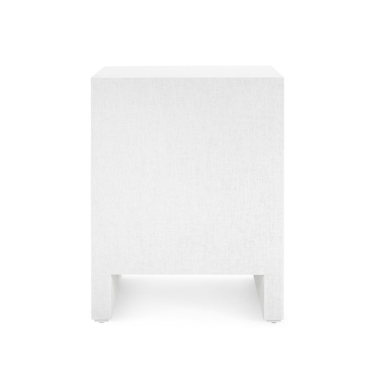 Villa & House Chiffon White Morgan Grasscloth 3-Drawer Side Table