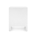 Villa & House Chiffon White Morgan Grasscloth 3-Drawer Side Table